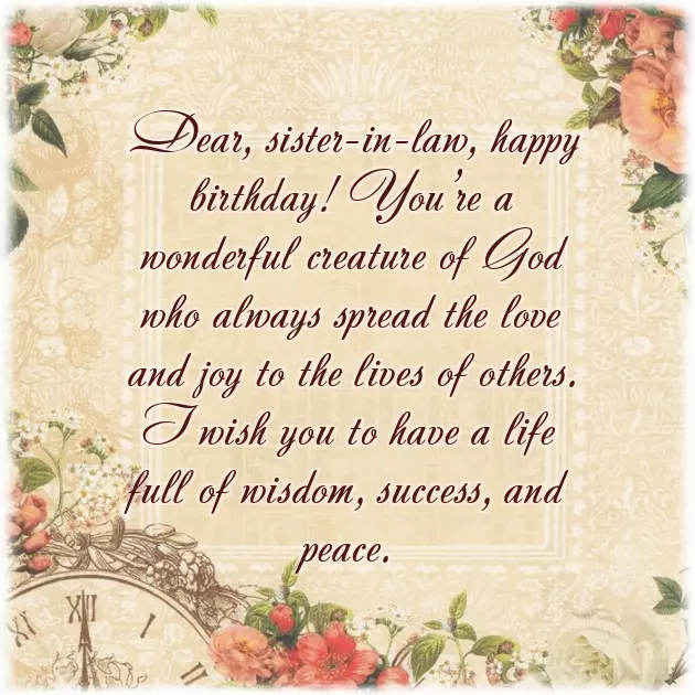 Birthday Wishes My Sister In Law