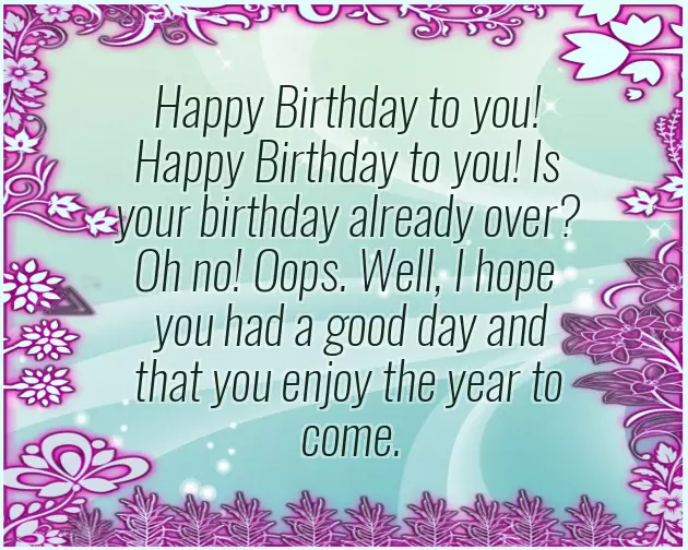 Belated Happy Birthday Wishes To Friend