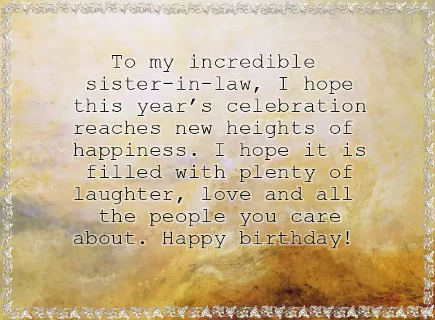 Birthday Msg For Sister In Law Birthday Msg For Sister In Law