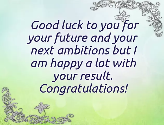 Congratulations For Exam Result Message