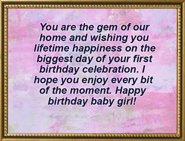 Birthday Quotes For Baby Girl