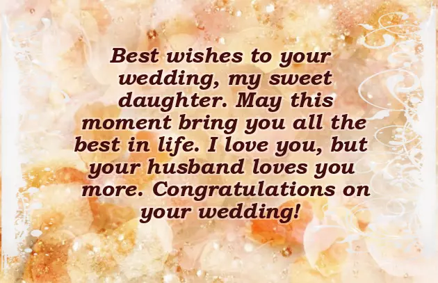 Wedding Day Wishes For Daughter And Son In Law