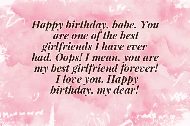 Funny Romantic Birthday Wishes For Girlfriend