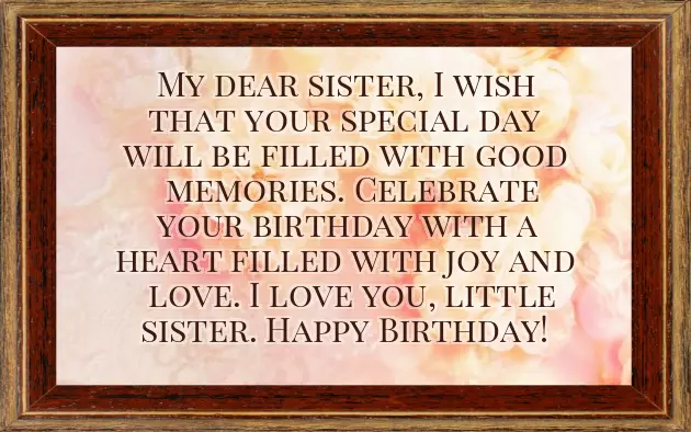 Little Sister Happy Birthday Wishes Little Sister Happy Birthday Wishes