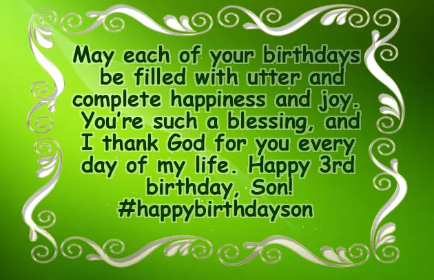 Happy 3Rd Birthday Son From Mom