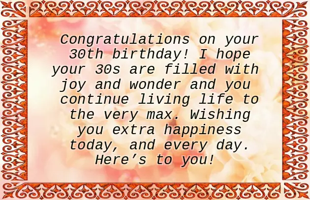 Birthday 30Th Wishes Birthday 30Th Wishes