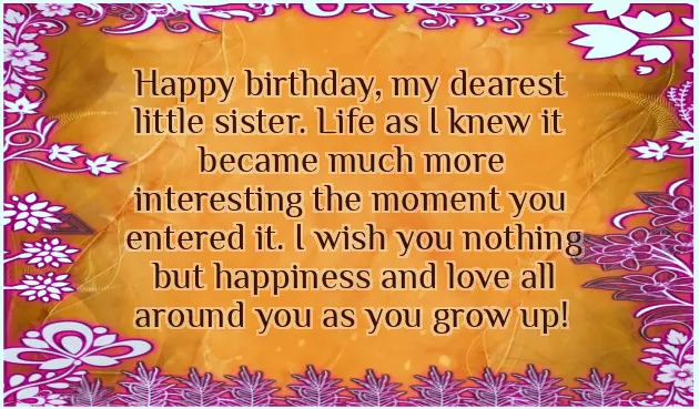 My Little Sister Birthday Wish My Little Sister Birthday Wish
