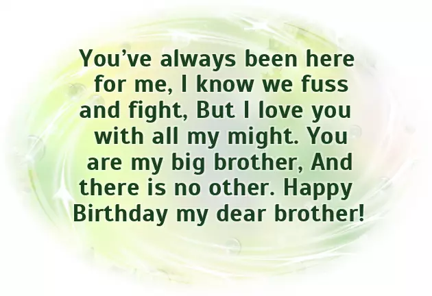 Birthday Wishes For Only One Brother