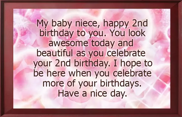Birthday Wishes For 2 Years Old Niece