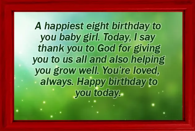 Happy Birthday To An 8 Year Old Happy Birthday To An 8 Year Old