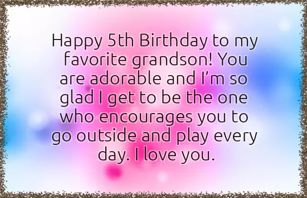 Happy 5Th Birthday To My Grandson Happy 5Th Birthday To My Grandson