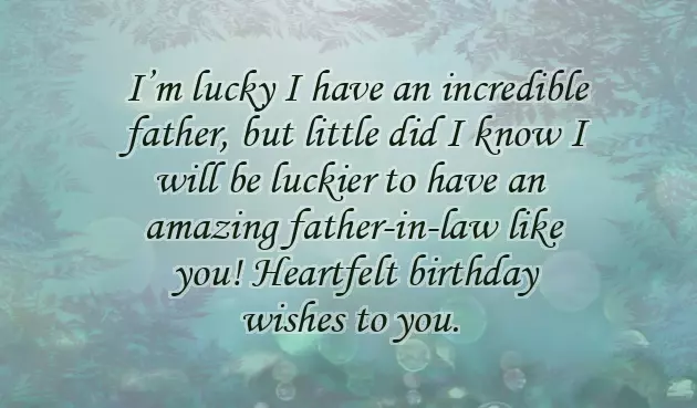 Father In Law Bday Wishes