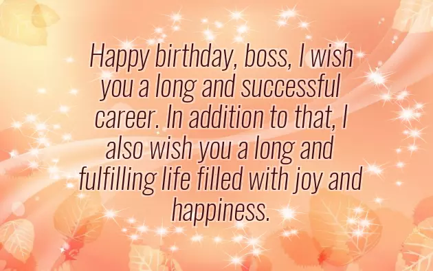 Best Wishes For Boss