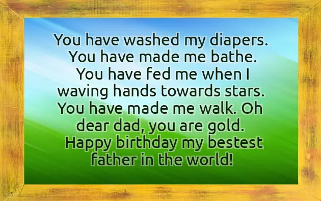 Heart Touching Birthday Wishes For Father From Daughter