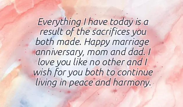 Wedding Anniversary Wishes Dad Mom
