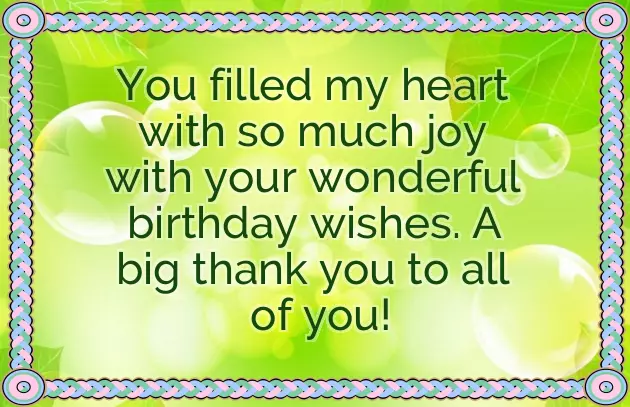 Thanks Note For Birthday Wishes Thanks Note For Birthday Wishes