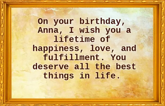 Wish You Happy Birthday Anna Wish You Happy Birthday Anna