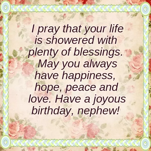 Birthday Sentiments For Nephew