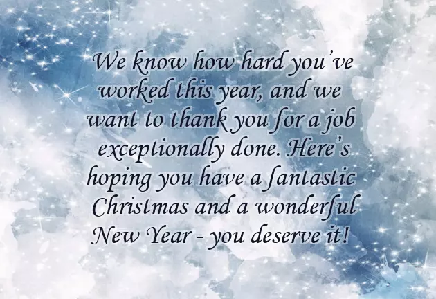 New Year Wishes For Staff
