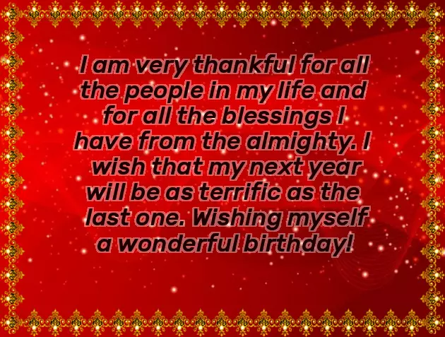 Birthday Greetings For Myself