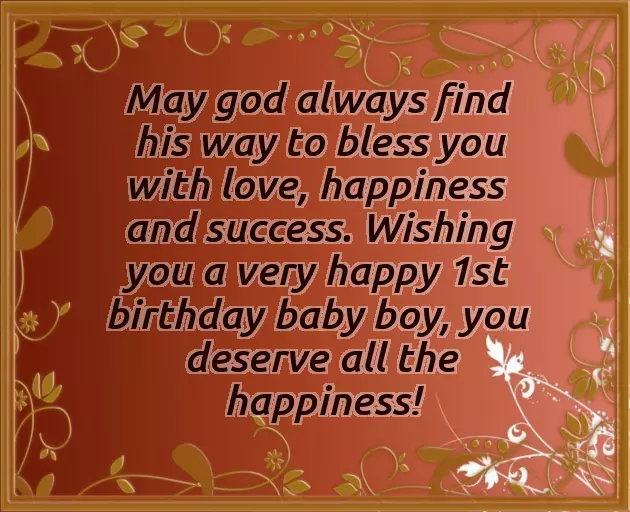 1St Baby Boy Birthday Wishes