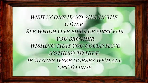 Wishes In One Hand Wishes In One Hand