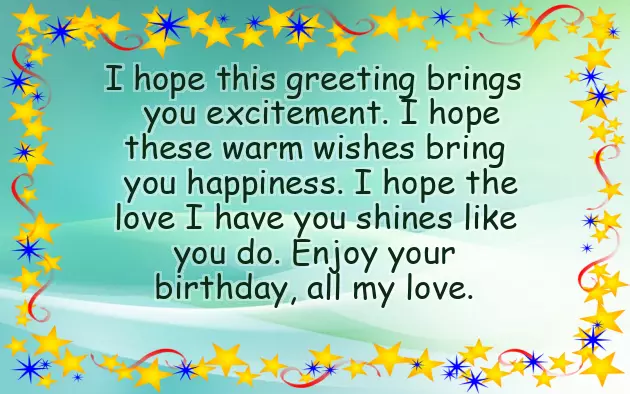 Birthday Greetings For My Love