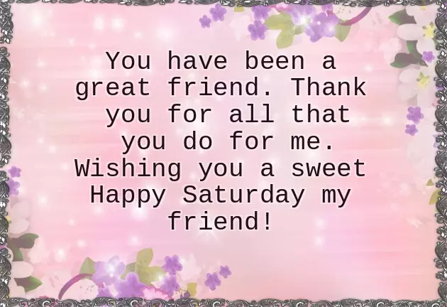 Saturday Morning Message