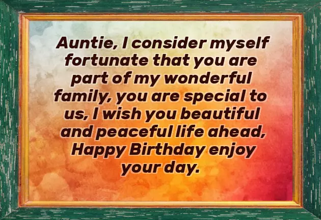 Happy Birthday To My Wonderful Aunt