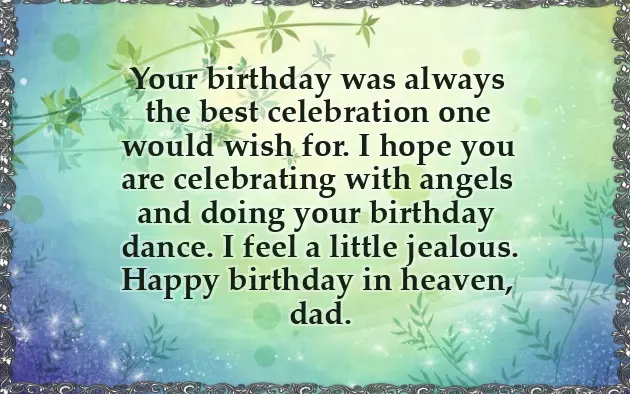 Birthday In Heaven Dad Quotes