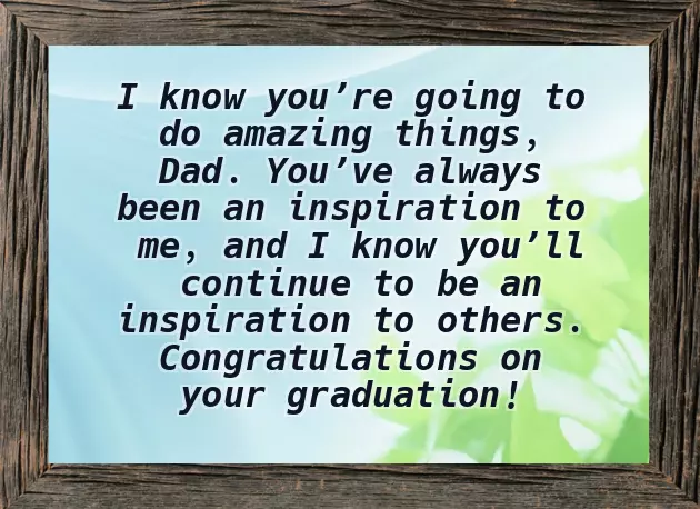 Congratulations To Father