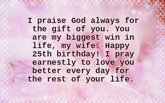 25Th Birthday Wishes For Wife