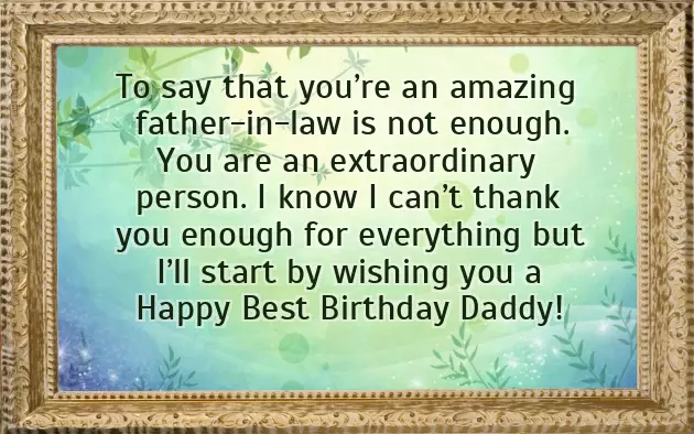 Birthday Wishes To Son In Law From Father In Law
