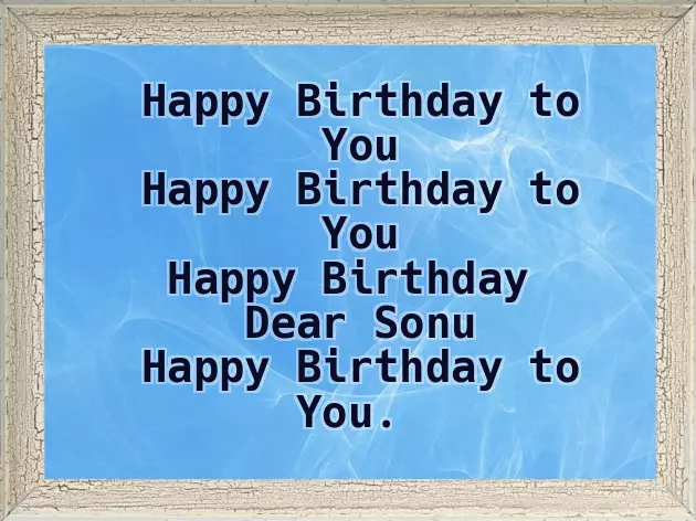 Happy Bday Sonu