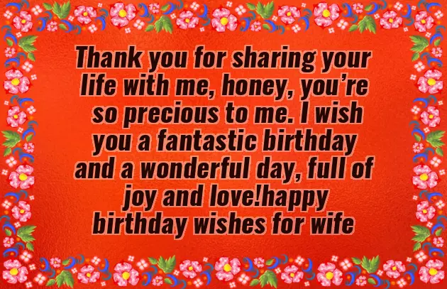 Happy Birthday From Wife Happy Birthday From Wife