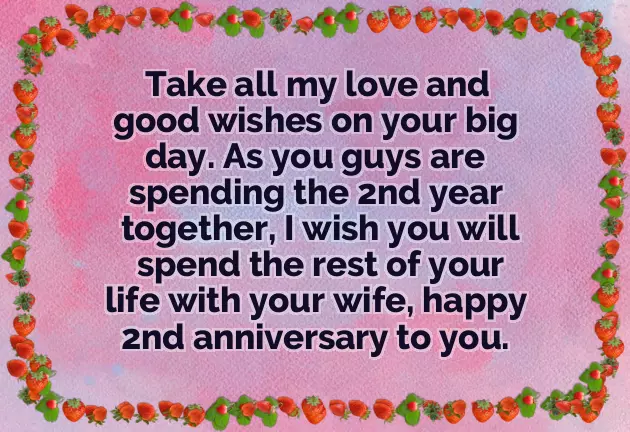 2Nd Love Anniversary Wishes 2Nd Love Anniversary Wishes