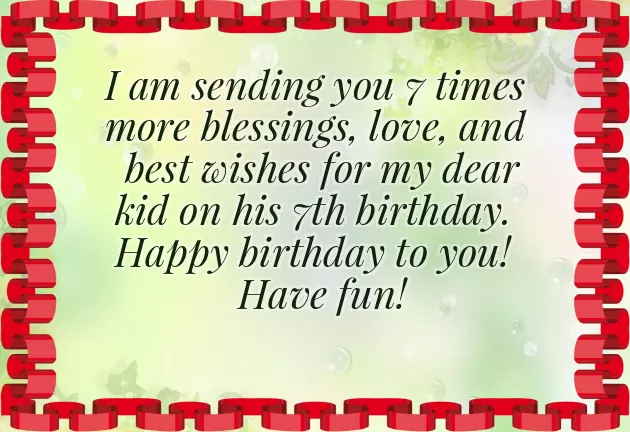 7Th Birthday Wishes For Girl 7Th Birthday Wishes For Girl