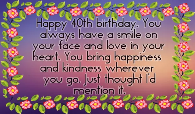 40Th Birthday Messages 40Th Birthday Messages