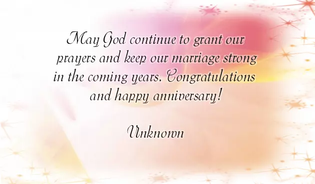 Religious Wedding Anniversary Message