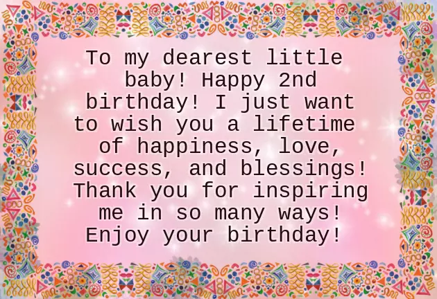 2Nd Baby Boy Birthday Wishes