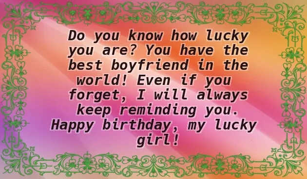 Birthday Wishes For Gf