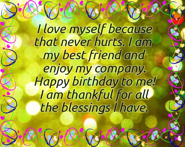Myself Birthday Wishes Myself Birthday Wishes