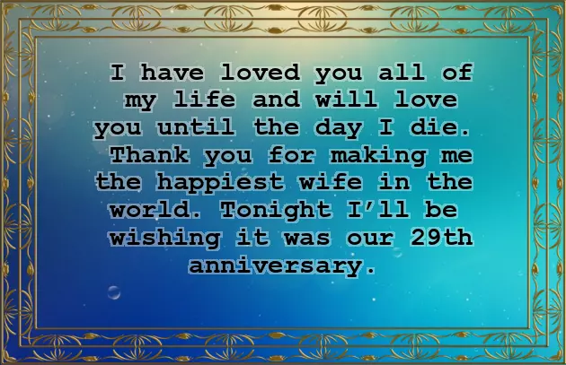29 Wedding Anniversary Wishes