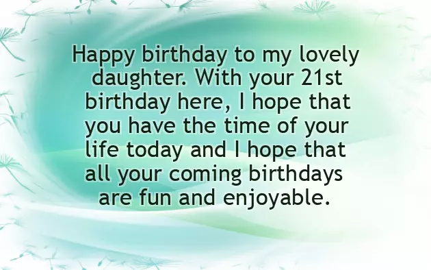 21St Birthday Greetings For Daughter 21St Birthday Greetings For Daughter