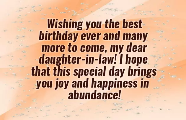 Happy Birthday Wishes To My Daughter In Law