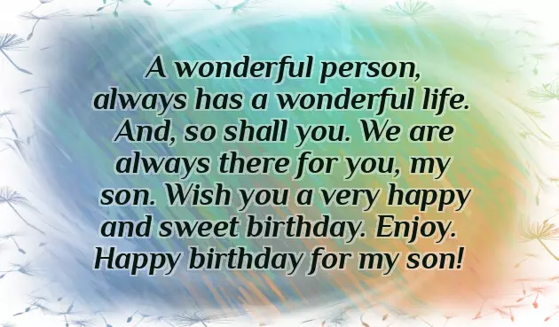 Birthday Wishes To A Son From Father