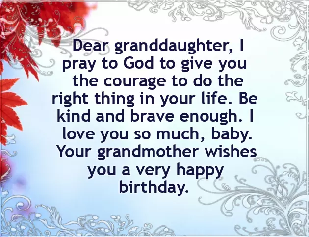 Happy Birthday To My Wonderful Granddaughter