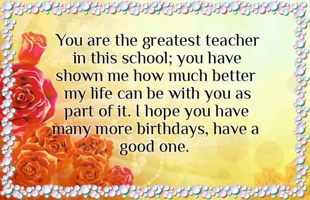 Happy Birthday Teacher Happy Birthday Teacher