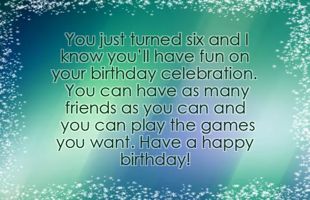 Birthday Wishes For 6 Year Old Grandson