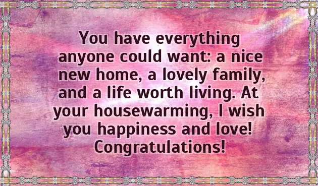 Congratulations On Moving Into Your New Home